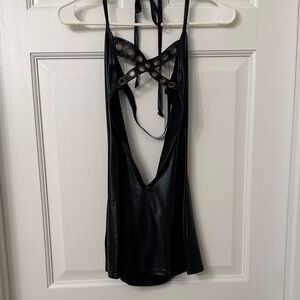 Black Strappy Sexy Women's Top